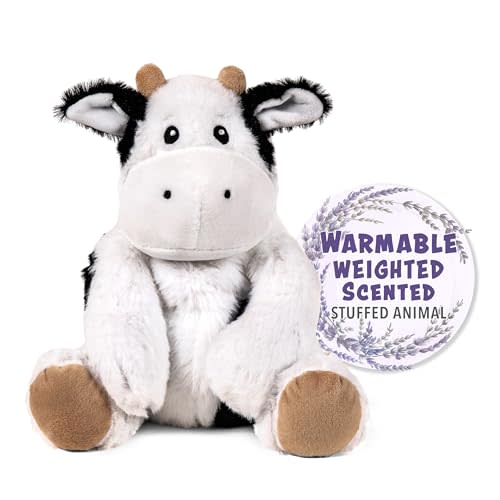 1i4 Group Warm Pals - Callie Cow - Cozy Microwavable Lavender Scented Plush Toys - Heated Stuffed Animal - Heatable Coolable Bedtime Comfort Plushie