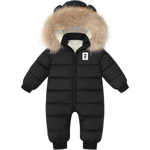 Newborn Baby Girls Winter Snowsuit Toddler Boys Snowsuits Coats | Unisex items jacket hoodie jumpsuits toddler fleece rompers snow suits infant robe outfit 0-6M, 6-12M, 12-18M,18-24M options