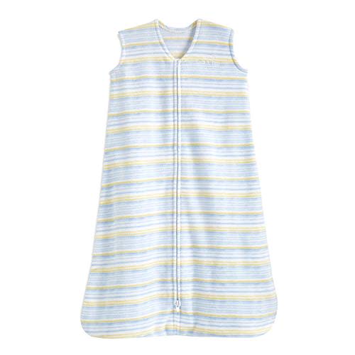 HALO Sleepsack Micro-Fleece Wearable Blanket, TOG 1.0, Multi Stripe Blue, Medium