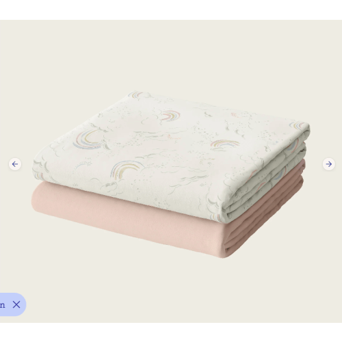 Rainbow Organic Crib Sheet Set
