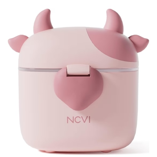 NCVI Baby Formula Dispenser On The Go, Formula Container To Go, Formula Holder for Travel, Outdoor Picnic with Baby Infant, Portable Container for Milk Powder, Snacks, Candy, Fruits (Pink)