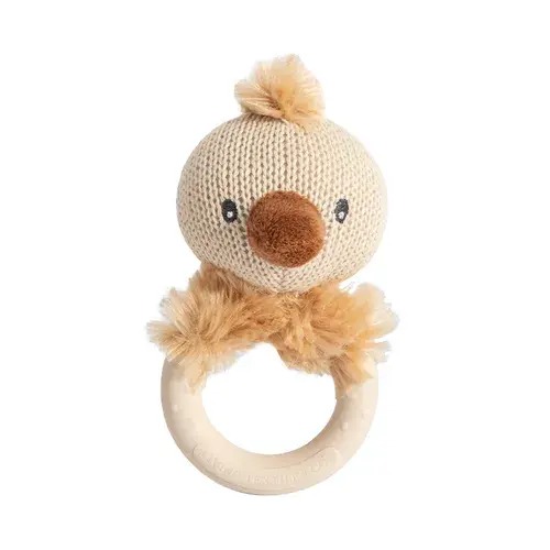 Living Textiles Australiana Ring Rattle Emily The Emu | Baby Bunting AU