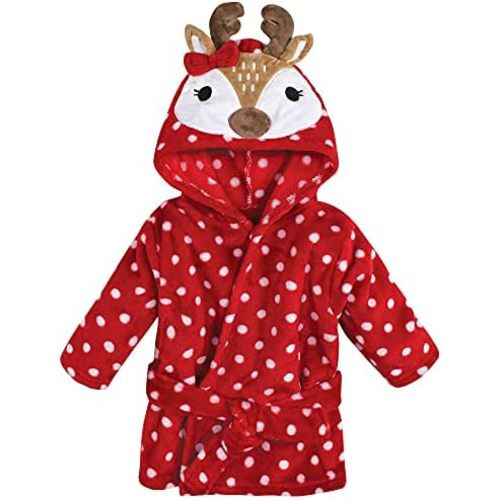 Hudson Baby Unisex Baby Plush Animal Face Bathrobe