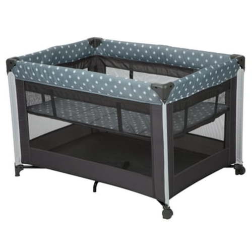 Babideal Dottie Baby Playard with Bassinet, Grey Dot, Infant
