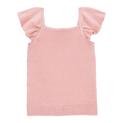 Baby Flutter-Sleeve Rib Tank - Pink - Carter's | Carter's