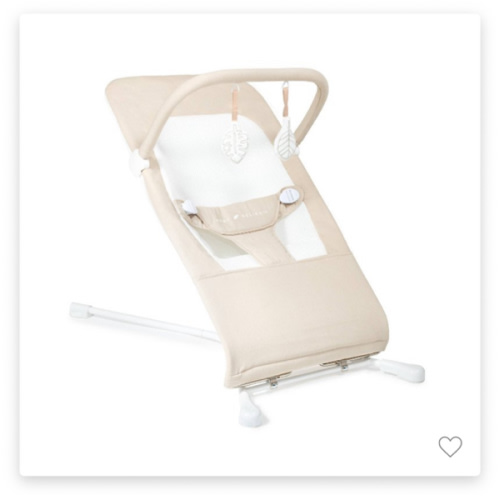Baby Delight Alpine Deluxe Portable Bouncer, Infant, 0-6 Months, 100% GOTS Certified Cotton Fabrics, Organic Oat