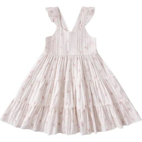 Kids Toddler Baby Girls Dress Ruffle Sleeveless Princess Dress 2024 Summer Beach Sundress