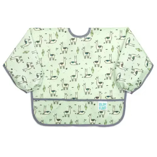 Sleeved Bib for Baby & Toddler 6 to 24 months – Llamas | Bumkins Baby
