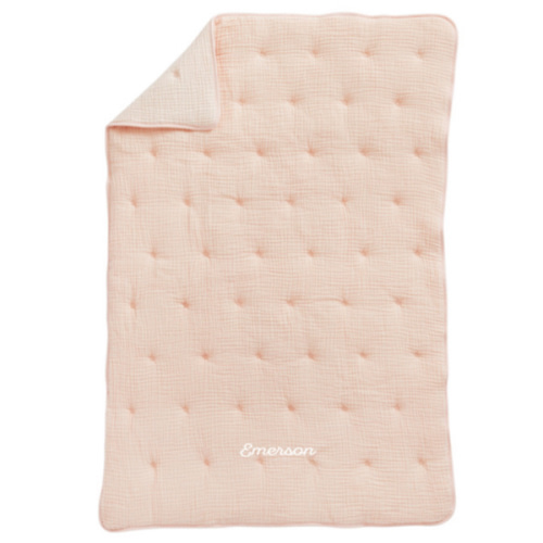 Pottery Barn Kids - Personalized Cuddle Me Muslin Baby Quilt