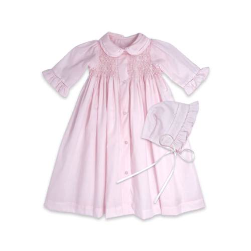 Blessings Pink Daygown & Bonnet Set