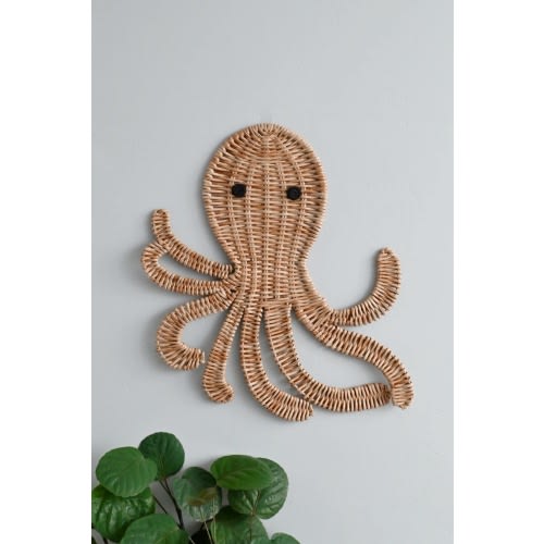 Wicker wall hanging octopus wall decor, wall decor for nursery, octopus wall decor