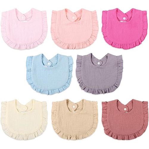 Baby Bibs Muslin Drool Teething Drooling Bibs for Baby Girl Boy Muslin Cotton