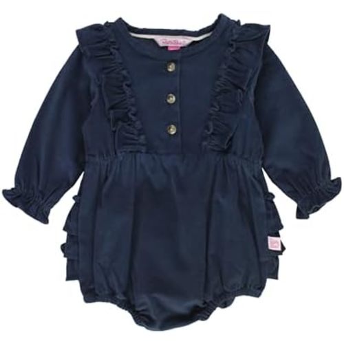 RuffleButts® Baby/Toddler Girls Long Sleeve Bubble Rompers