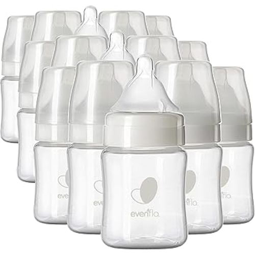 Evenflo Feeding Balance Plus Wide Neck Baby Bottle | Proflo Venting Technology | For Newborn and Infant | BPA Free | 5 Ounce, Pack of 18