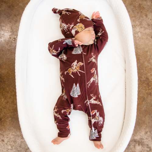 Traditional Red Cowboy Christmas Folding Feet Jammies – Cowkid Clothing Company