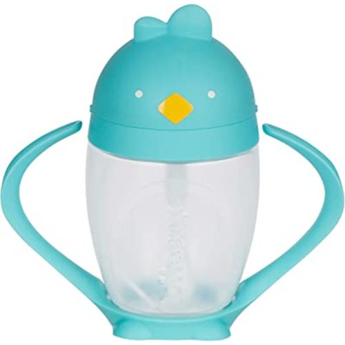 Weighted Straw Sippy Cup for Baby: Lollacup - MADE IN THE USA -Transition Kids, Infant & Toddler Sippy Cup (6 months - 9 months) | Shark Tank Products | Lollacup (Turquoise)