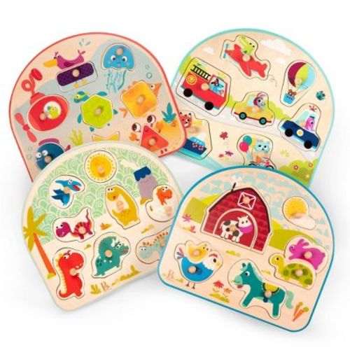 B. Toys Wooden Puzzle 35pc Set - Peg Puzzles