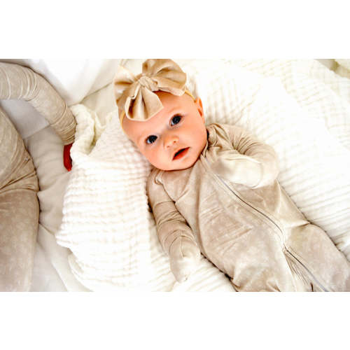Lennon Desert Bamboo Zip Onesie
