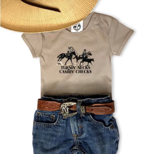 Turnin' Necks Cashin' Checks Onesie – Cowkid Clothing Company