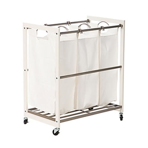 Trinity EcoStorage™ 3-Bag Laundry Cart in WhiteTrinity EcoStorage™ 3-Bag Laundry Cart in White