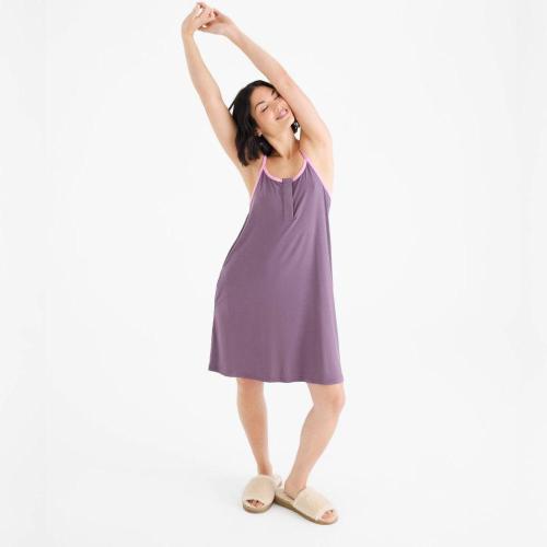 women's eggplant modal magnetic comfort cami gown – Magnetic Me