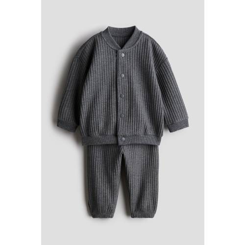 2-PIECE WAFFLED JERSEY SET