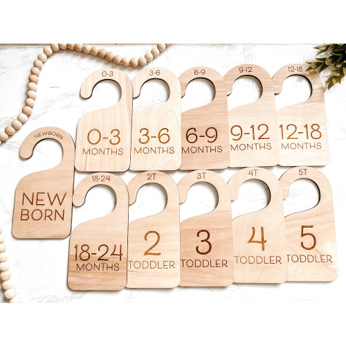 Baby Closet Dividers Handmade Wood, Newborn - 5T