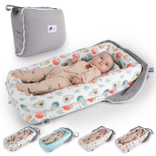 Joyful Journeys Versatile Diaper Bag & Baby Lounger (Green Avocado)