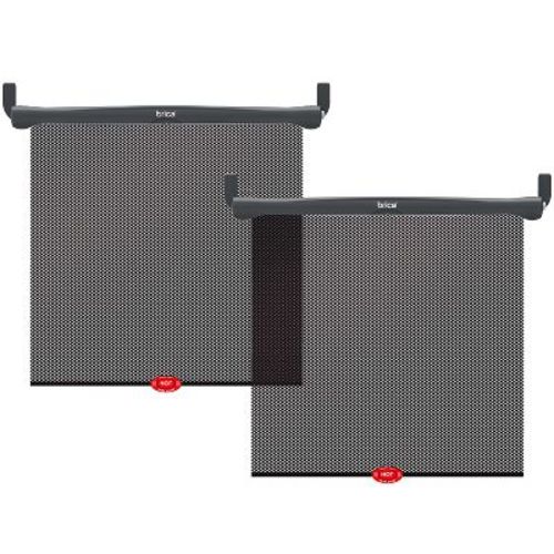 Munchkin Brica Sun Safety Car Window Rollershade With Heat Alert - Black 2pk