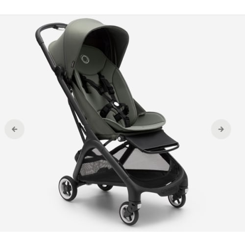 Bugaboo Butterfly seat travel stroller Forest green sun canopy, forest green fabrics, black chassis