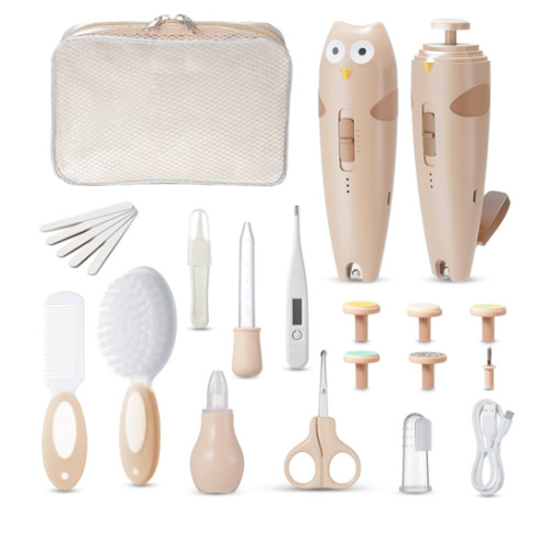 Lictin Baby Healthcare and Grooming Kit, 26 in 1 Rechargeable Baby Nail Trimmer Electric Set,Safe Baby Nail File with Auto Light, Newborn Baby Safety Care Set for Newborn Infant Toddlers Boys Girls