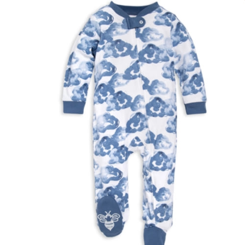 Moonlight Clouds Organic Cotton Footed Sleep & Play - Newborn
