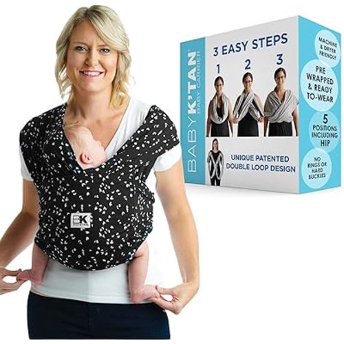 Original Baby K'tan Baby Carrier: #1 Easy Pre-Wrapped, Soft, Slip-On, No Rings, No Buckles | 5 in 1 Baby Sling Gift | The Best Hands Free Infant Wrap For Newborn to Toddler up to 35lb (See Size Chart)