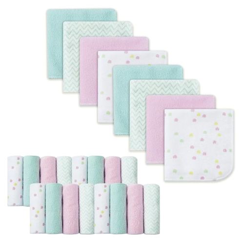 softan Baby Washcloths, 24Pack Baby Wash Cloths Extra Soft & Ultra Absorbent, Baby Towels and Washcloths Face Towel Unisex for Boys Girls Face & Body, Washclothes Gentle on Sensitive Skin, 9x9 Unicorn