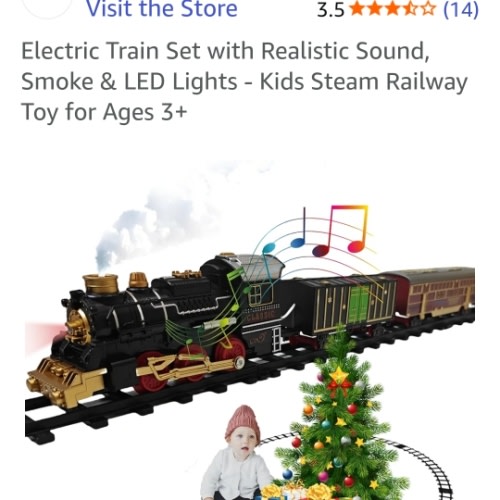 Amazon.com: The Perfect Christmas Train Gift Set with Smoking Engine and Light-Up Track - Classic and Festive Decoration for Train Enthusiasts : Toys & Games