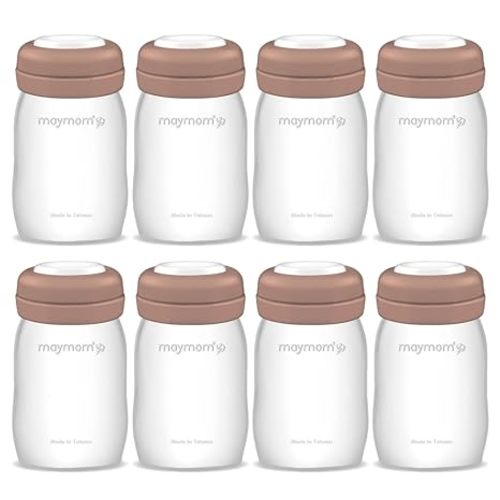 Maymom Wide Neck Breastmilk Collection n Storage Bottle 5.4 oz; Re-markable SureSeal Disc. Fits Spectra S2 Spectra S1 9 Plus.