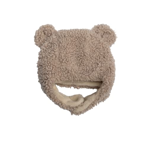 7AM Toddler & Infant Winter Hat - Teddy Bear Ears with Adjustable Snap Neck, Water Repellent | Winter Hat Extra Cozy Lining