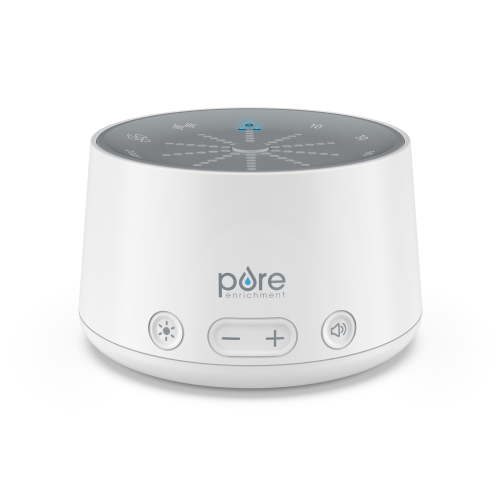 Pure Enrichment DOZE Sound Machine and Sleep Light - 6 Soothing Sounds, Relaxing Pulse Light, Auto Sleep Timer, and Built-In USB Charger - All-Natural Sleep and Stress Reliever