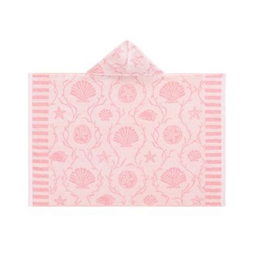 Seashells Jacquard Baby Beach Hooded Towel ,Multi