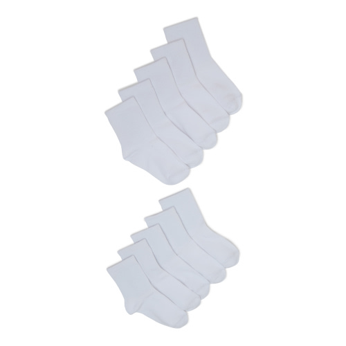 Wonder Nation Baby and Toddler Crew Socks, 10 Pack, Size 0M- 5T