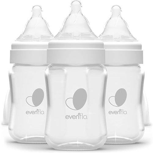 Evenflo Feeding Balance + Wide Neck Glass Bottles - 6oz 3 Pack