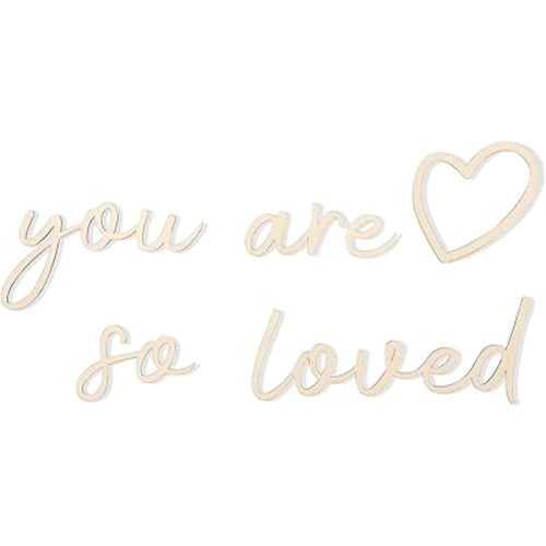 Lettering Wood You are so Loved - Plywood Words Sign For Wall Art, Photo Prop You are so Loved, Nursery Wall Art, Wooden Word Text Art (you are so loved)
