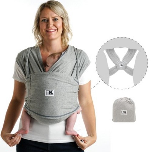Baby K'tan Pre-Wrapped Ready To Wear Baby Carrier: Original Cotton, Color: Heather grey, Size: x-small
