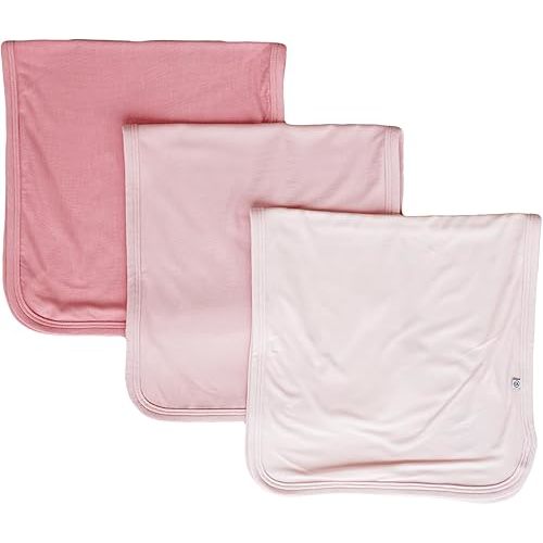 Caden Lane Premium Baby Burp Cloths, Ultra Soft & Absorbent, Gender Neutral for Newborn, Boy & Girl, Essentials for Feeding & Teething, Machine Washable, 3-Pack, Pinks