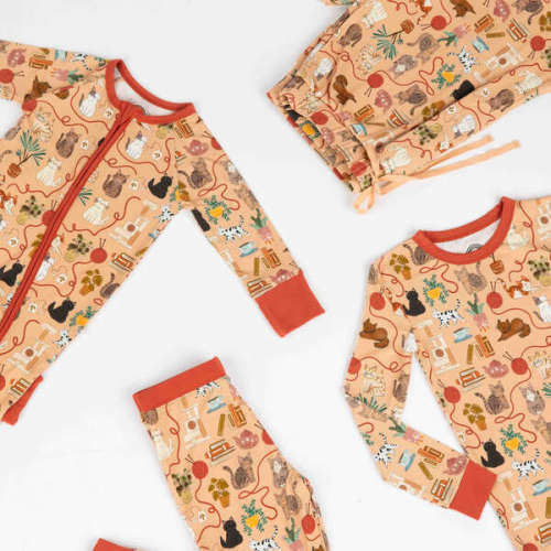 Cats Meow Bamboo Convertible Baby Pajamas - Emerson and Friends | Maisonette