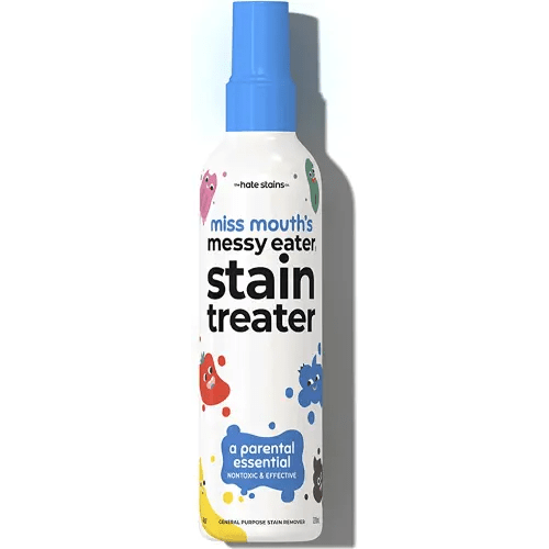 HATE STAINS CO Stain Remover for Clothes - 4oz Newborn & Baby Essentials - Miss Mouth's Messy Eater Stain Treater Spray - No Dry Cleaning Food, Grease, Coffee Off Laundry, Underwear, Fabric