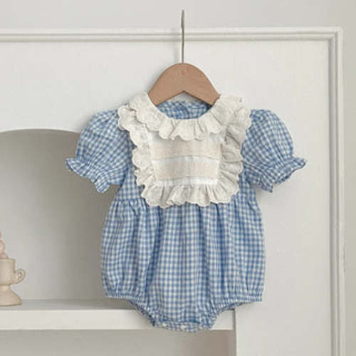 Plaid Vintage Ruffle Style Romper | RYAN AND REMI