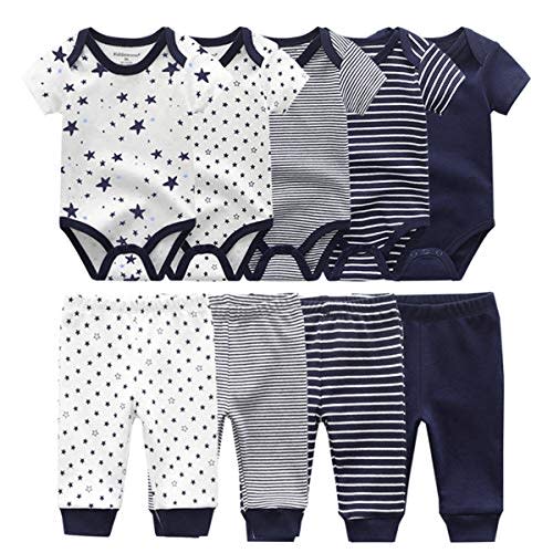 Kiddiezoom Unisex Newborn Baby Short-Sleeve Bodysuit Baby Layette Essentials Giftset Clothing Set