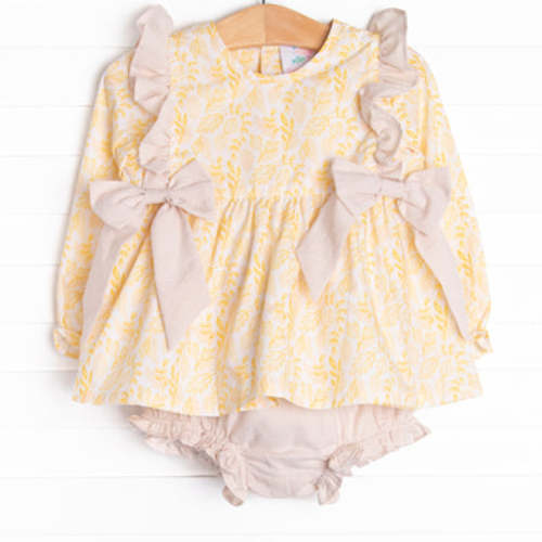 Amber Autumn Diaper Set, Yellow – Stitchy Fish