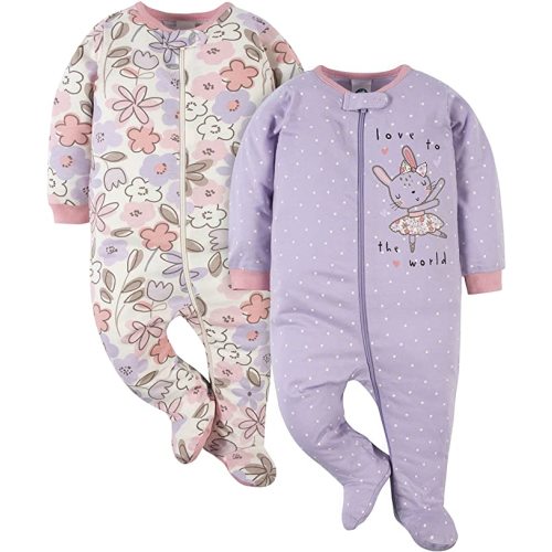Amazon.com: Gerber Baby Girls' 2-Pack Sleep 'N Play: Clothing, Shoes & Jewelry